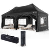 Tonnelle de jardin 3x6m Pliable Barnum avec 6 parois amovibles Noir - vounat.shop