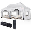 Tonnelle de jardin 3x6m Pliable Barnum avec 6 parois amovibles Blanc - vounat.shop