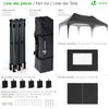 Tonnelle de jardin 3x6m Pliable Barnum avec 6 parois amovibles Noir - vounat.shop