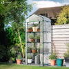 Serre de jardin avec etageres et bache PE renforcee 135gr/m2 69x49x160cm blanc - vounat.shop