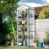 Serre de jardin avec etageres et bache PE renforcee 135gr/m2 69x49x193cm blanc - vounat.shop