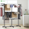 Sechoir a linge etendoir extensible et pliable grande capacite sechage 190x53x170cm Noir - vounat.shop