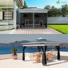 Tonnelle de jardin exterieure pliable avec moustiquaire Pop up 3.6x3.6m gris - vounat.shop
