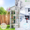 Serre de jardin avec etageres et bache PE renforcee 135gr/m2 69x49x160cm blanc - vounat.shop