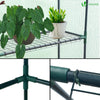Serre de jardin avec etageres et bache PE renforcee 135g/m2 143x143x195cm Vert - vounat.shop