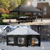 Tonnelle de jardin 3x6m Pliable Barnum avec 6 parois amovibles Noir - vounat.shop