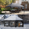 Tonnelle de jardin 3x6m Pliable Barnum avec 6 parois amovibles Gris - vounat.shop