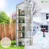 Serre de jardin avec etageres et bache PE renforcee 135gr/m2 69x49x193cm blanc - vounat.shop