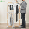 Sechoir a linge etendoir tour pliable 3 niveaux 69x69x136 cm style bois blanc - vounat.shop