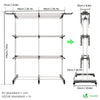 Sechoir a linge etendoir extensible et pliable grande capacite sechage 190x53x170cm Blanc - vounat.shop