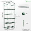 Serre de jardin avec etageres et bache PE renforcee 135gr/m2 69x49x193cm blanc - vounat.shop