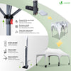 Tonnelle de jardin 3x6m Pliable Barnum avec 6 parois amovibles Blanc - vounat.shop