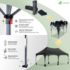 Tonnelle de jardin 3x6m Pliable Barnum avec 6 parois amovibles Noir - vounat.shop