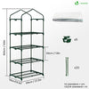 Serre de jardin avec etageres et bache PE renforcee 135gr/m2 69x49x160cm blanc - vounat.shop