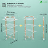 Sechoir a linge etendoir tour pliable 3 niveaux 69x69x136 cm style bois blanc - vounat.shop