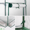 Serre de jardin avec etageres et bache PE renforcee 135gr/m2 69x49x193cm blanc - vounat.shop