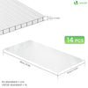 14 x Plaques de polycarbonate alveolaires transparent creux 4mm 121x60.5cm - vounat.shop
