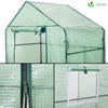 Serre de jardin avec etageres et bache PE renforcee 135g/m2 143x73x195cm Vert - vounat.shop