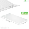 10 x Plaques de polycarbonate alveolaires transparent creux 6mm 121x60.5cm - vounat.shop