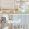Sechoir a linge etendoir tour pliable 3 niveaux 69x69x136 cm style bois blanc - vounat.shop