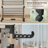 Sechoir a linge etendoir tour pliable 3 niveaux 69x69x136 cm style bois noir - vounat.shop