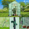 Serre de jardin avec etageres et bache PE renforcee 135g/m2 143x73x195cm Vert - vounat.shop