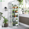 Serre de jardin avec etageres et bache PE renforcee 135gr/m2 69x49x193cm blanc - vounat.shop