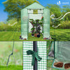 Serre de jardin avec etageres et bache PE renforcee 135g/m2 143x143x195cm Vert - vounat.shop