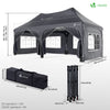 Tonnelle de jardin 3x6m Pliable Barnum avec 6 parois amovibles Gris - vounat.shop