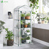 Serre de jardin avec etageres et bache PE renforcee 135gr/m2 69x49x160cm blanc - vounat.shop