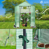 Serre de jardin avec etageres et bache PE renforcee 135g/m2 143x215x195cm Vert - vounat.shop