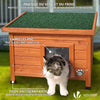Maison pour Chat en bois avec toit bitumé autoportant et porte à lamelles PVC - vounat.shop