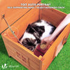 Maison pour Chat en bois avec toit bitumé autoportant et porte à lamelles PVC - vounat.shop
