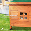 Maison pour Chat en bois avec toit bitumé autoportant et porte à lamelles PVC - vounat.shop