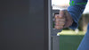 Paravent retractable avec housse de protection 140x300cm Gris