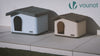 Maison pour chat chien plastique interieur exterieur 60x51x41cm Beige