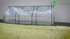 Mini Serre de jardin avec 3 portes enroulables bache PE renforcee 135g/m2 270x90x90cm Blanc