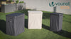 Panier a linge 3 compartiments et sacs amovibles auto ajustant avec couvercle 170L Beige
