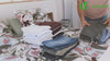 Lot de 10 sacs de demenagement grand format avec sangles et poignee bleu