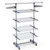 Sechoir a linge inox etendoir robuste ailes pliables 4 niveaux - vounat.shop