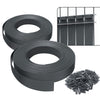Kit de lamelles occultantes PVC brise vue 150m x 4.7cm avec 300 clips Gris - vounat.shop