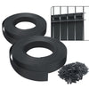 Kit de lamelles occultantes PVC brise vue 150m x 4.7cm avec 300 clips Noir - vounat.shop