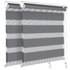 Lot de 2 Store enrouleur jour nuit double 100x150cm Gris - vounat.shop