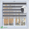 Store enrouleur jour nuit double 100x150cm Gris - vounat.shop