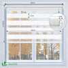 Store enrouleur jour nuit double 100x150cm Blanc - vounat.shop