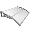 Auvent de porte marquise 120x80 cm transparent en Polycarbonate anti UV - vounat.shop