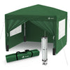 Tonnelle de Jardin 3x3m Pliable avec portes et fenêtres Vert - vounat.shop