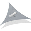 Voile d’ombrage Triangle Imperméable Polyester avec Corde 5x5x5m Gris - vounat.shop