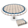 Nappe de table ronde en PVC Tissu non-tissé style ceramique - vounat.shop
