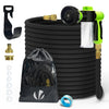 Tuyau d’Arrosage Extensible 30m avec Récipient Savon et accessoires noir - vounat.shop